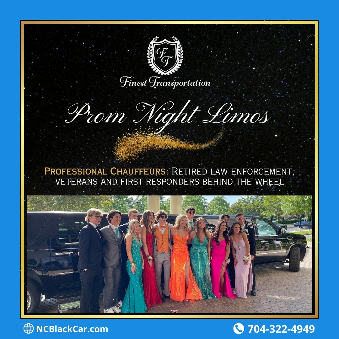 Prom night luxury transportation with limousine and professional chauffeur
