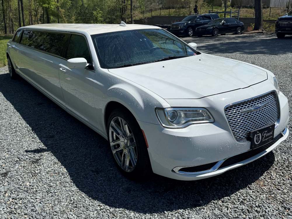 Stretch limousine providing luxury airport transportation in Charlotte NC